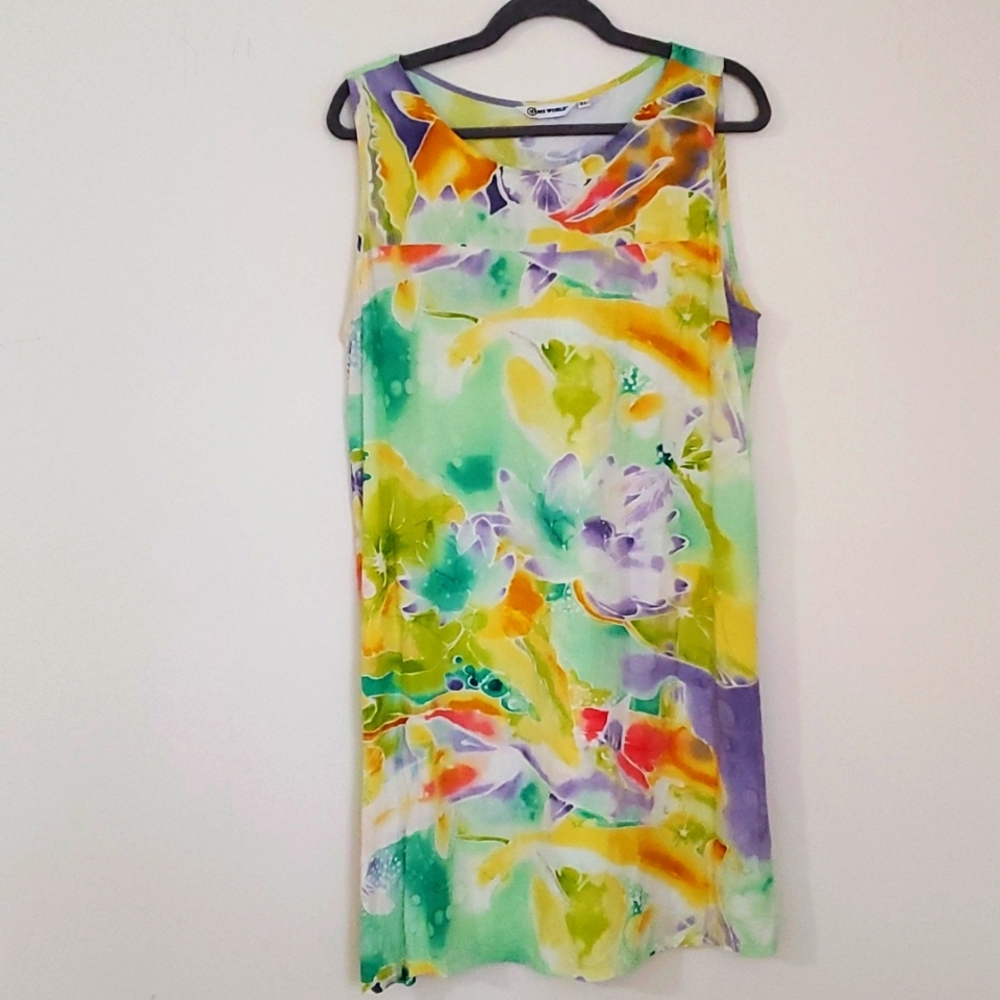 Jams World Hawaiian Dress Size XL Yellow